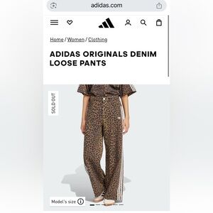 Adidas Originals Leopard Print Wide Leg Pants